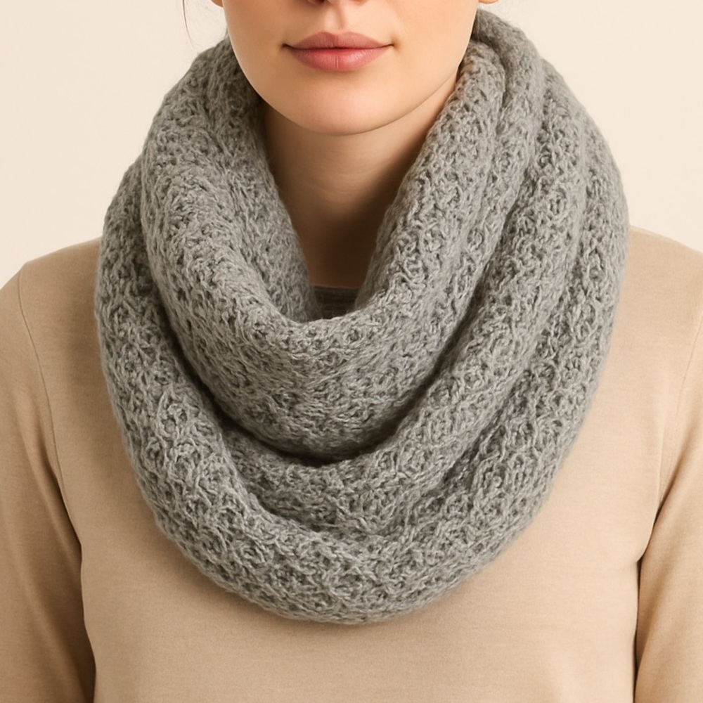 Macy’s Gray Knit Infinity Scarf